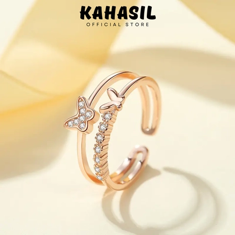 KAHASIL - Cincin Titanium Wanita Anti Karat dan Luntur KH014